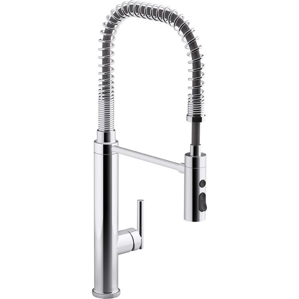 Kohler Purist Pull Down Single Handle Kitchen Faucet Reviews Perigold   Purist® Pull Down Single Handle Kitchen Faucet 